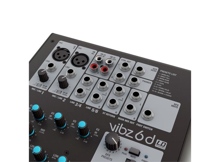 LD Systems VIBZ 6 D 6 channel Mixing Console with DFX